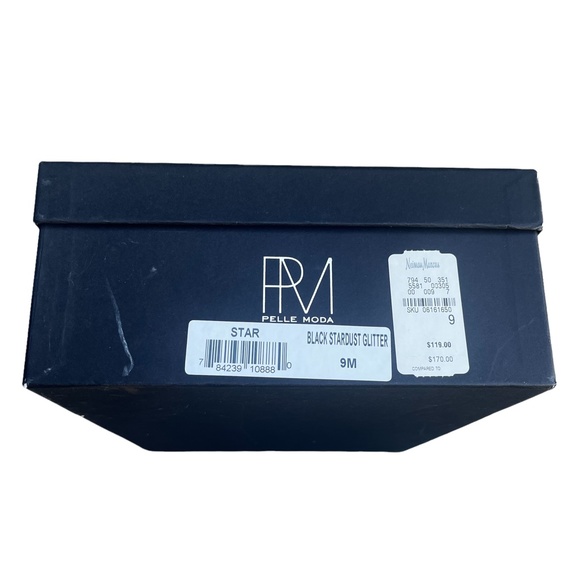 PELLE MODA Black Stardust Glitter Heel - Picture 5 of 7